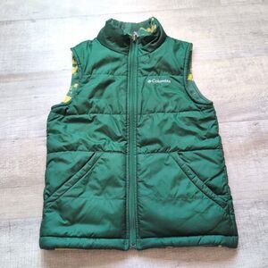 Columbia Youth Size S (10) Vest Reversible Green/Camo
